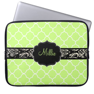 PixDezines Clover Trellis/DIY monogram+colour! Laptop Sleeve