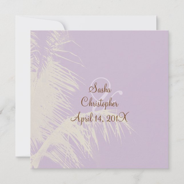 PixDezines coconut leaves silhouette Invitation (Front)