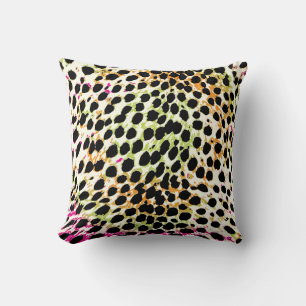 PixDezines colourful cheetah/diy colours Cushion