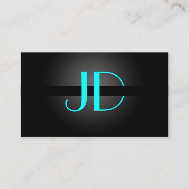 PixDezines COOL NEON LIGHTS MONOGRAM/DIY colour Business Card (Front)