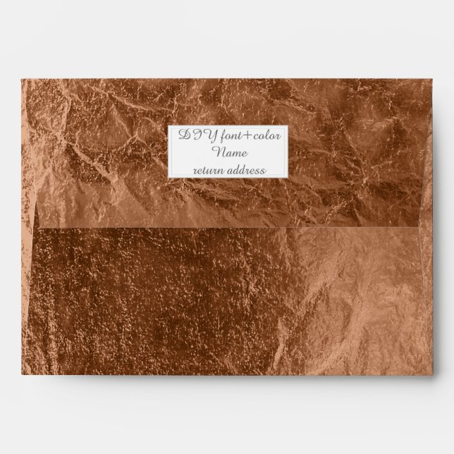 PixDezines copper/faux foil Envelopes (Back (Top Flap))