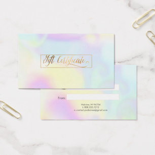 PixDezines Cotton Candy Holographic Gift Cards