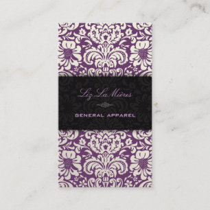 PixDezines Cream Fidora Vintage Damask Business Card