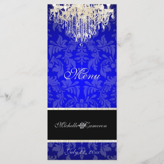 PixDezines crystal chandelier/baroque damask menu (Front)