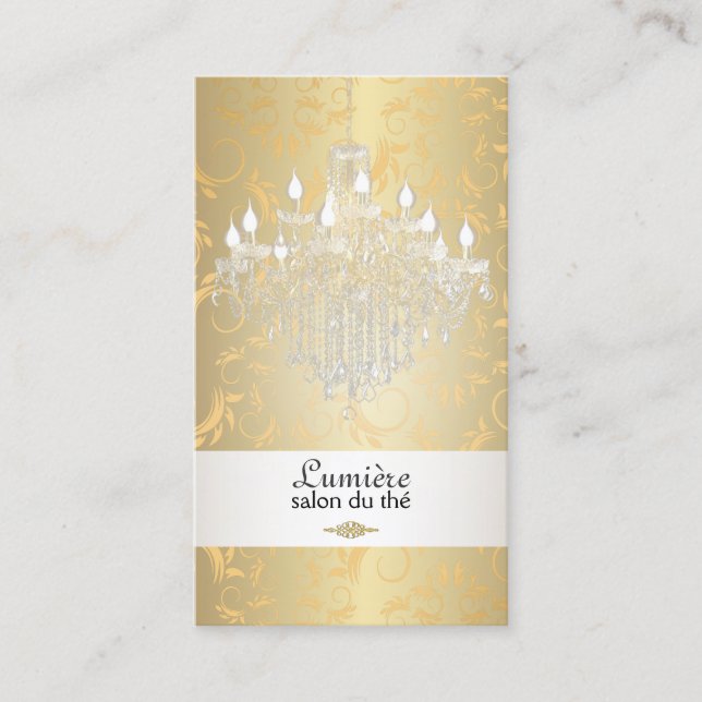 PixDezines crystal chandelier/DIY colour Business Card (Front)