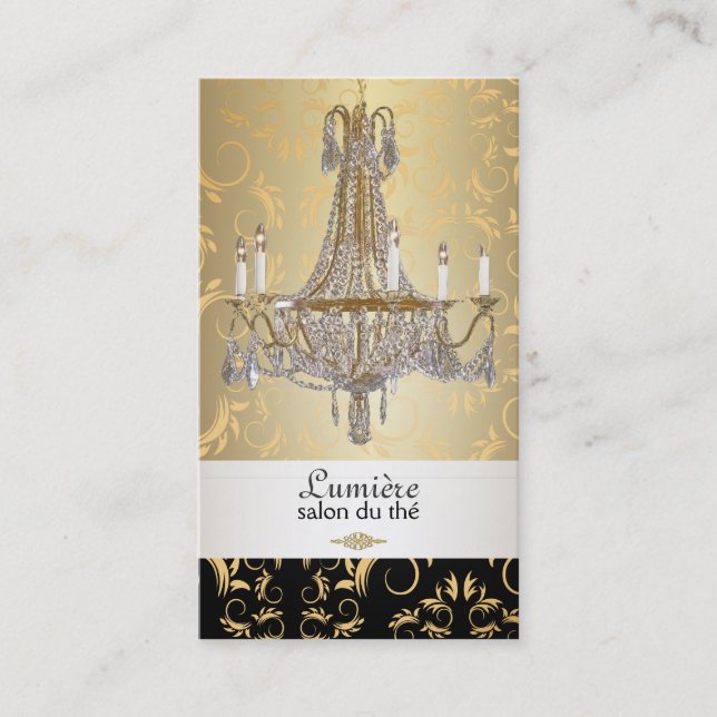 PixDezines crystal chandelier/DIY colour Business Card (Front)