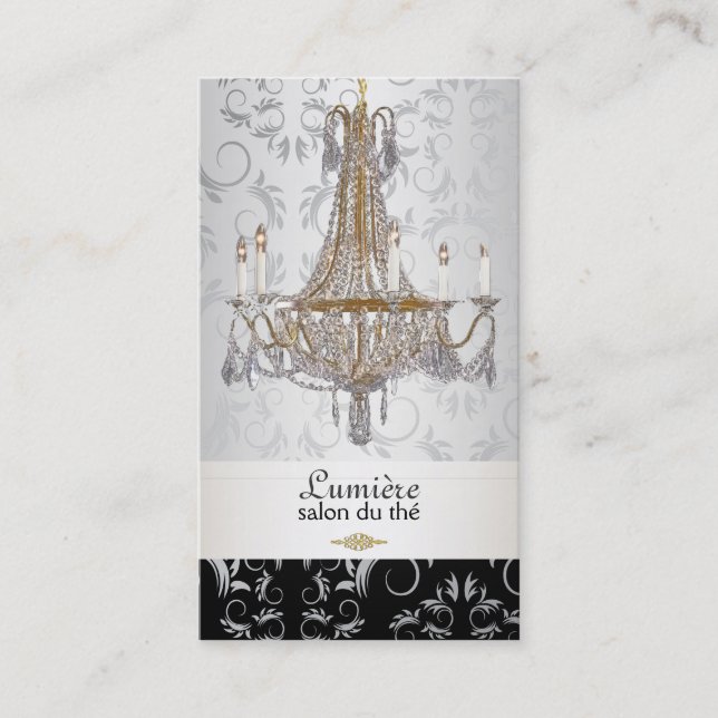PixDezines crystal chandelier/DIY colour Business Card (Front)