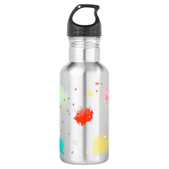 PixDezines Cupcake Sprinkles/Faux Gold 532 Ml Water Bottle (Front)