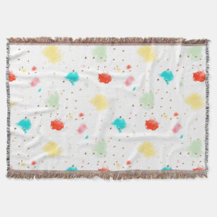 PixDezines Cupcake Sprinkles/Faux Gold Throw Blanket