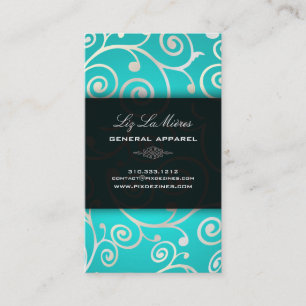 PixDezines cupcakes swirls + aqua Business Card