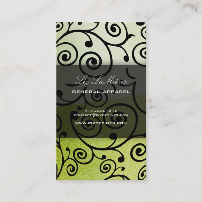 PixDezines cupcakes swirls + emerald green Business Card (Front)