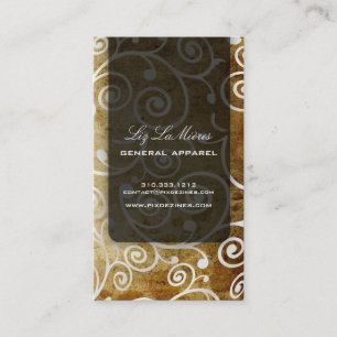 PixDezines cupcakes swirls + golden Business Card