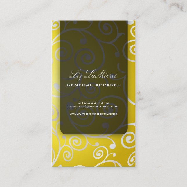 PixDezines cupcakes swirls + golden Business Card (Front)