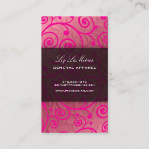 PixDezines cupcakes swirls + hot pink Business Card