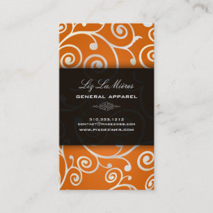 PixDezines cupcakes swirls + orange spice Business Card