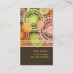 PixDezines Customisable retro dots Business Card