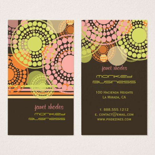 PixDezines Customisable retro dots Business Card