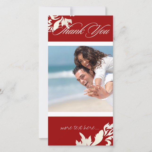 PixDezines Damask 12/Thank You/DIY Colour Thank You Card (Front)