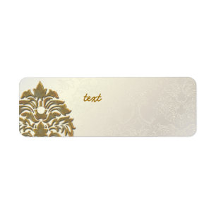 PixDezines Damask 1, Faux Gold + Pearl