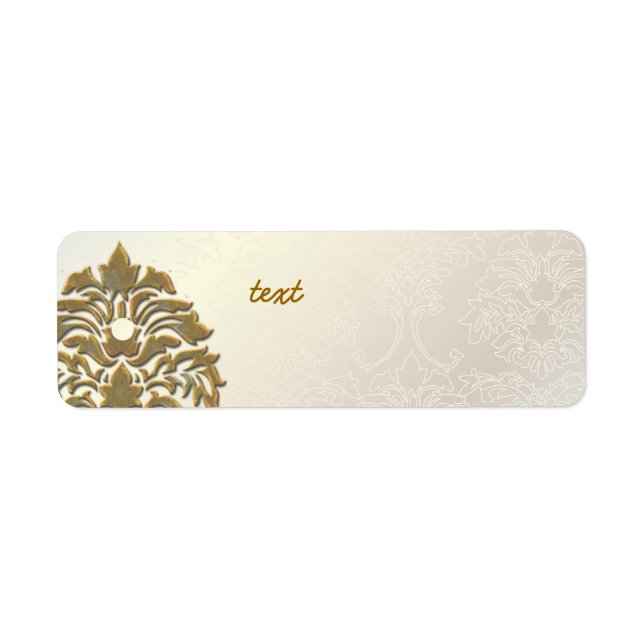 PixDezines Damask 1, Faux Gold + Pearl (Front)