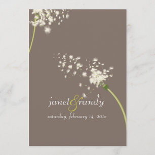 PixDezines dandelion/DIY background colour Invitation
