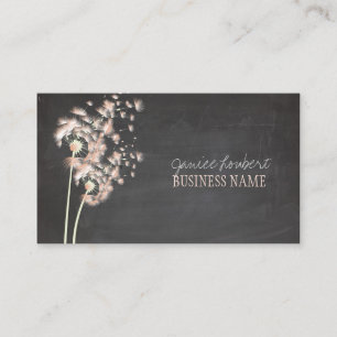 PixDezines Dandelions Chalkboard Business Card