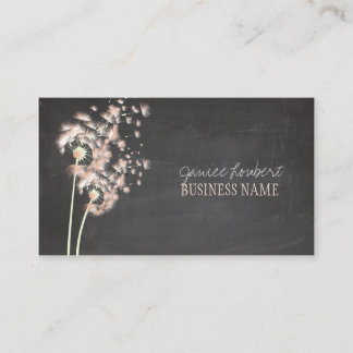 PixDezines Dandelions Chalkboard Business Card