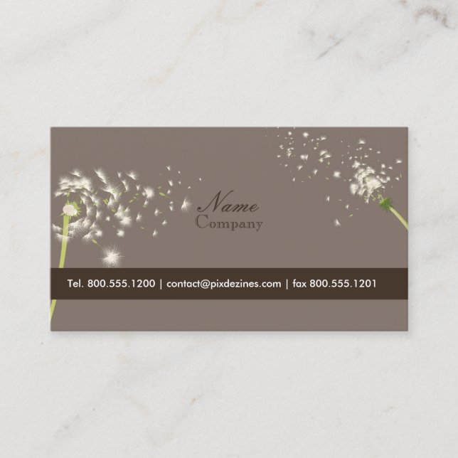 PixDezines dandelions/DIY background colour Business Card (Front)