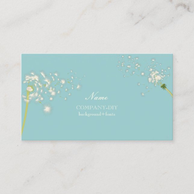 PixDezines dandelions/DIY background colour Business Card (Front)