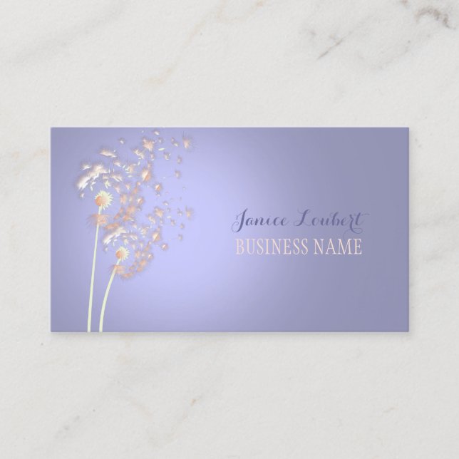 PixDezines dandelions/DIY background colour Business Card (Front)