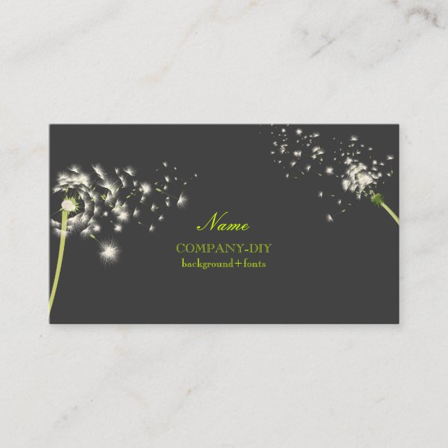 PixDezines dandelions/DIY background colour Business Card (Front)