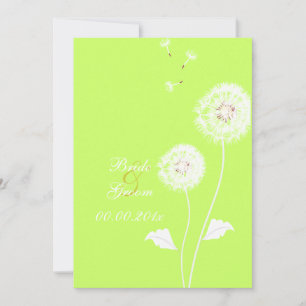 PixDezines Dandelions, diy background colours Invitation