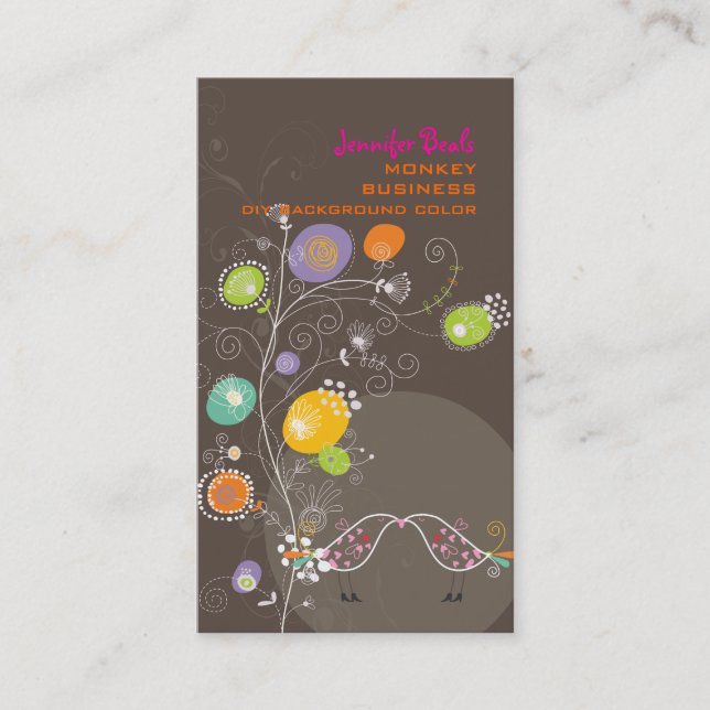 PixDezines dandelions+love birds/diy colour ♥♥♥♥ Business Card (Front)