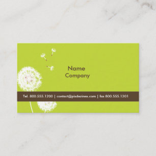 PixDezines DANDELIONS MOSS GREEN/DIY COLOR Business Card