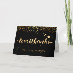 PixDezines dazzle/faux gold specks/thank you Thank You Card