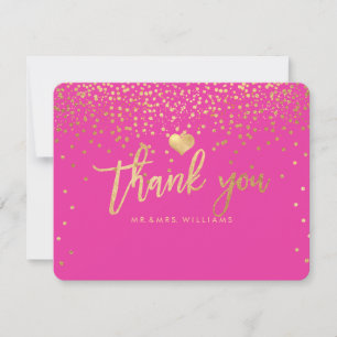 PixDezines Dazzled Faux Gold Thank You Card