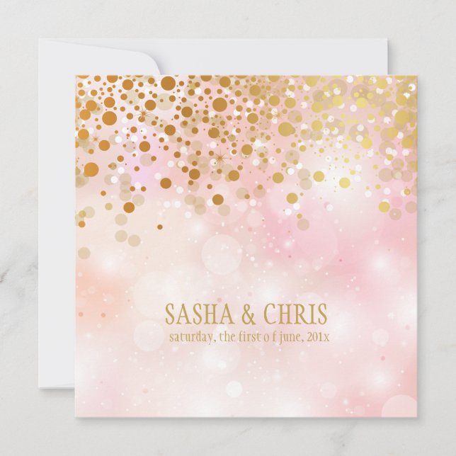 PixDezines dazzled/gold specks/winter soiree Invitation (Front)