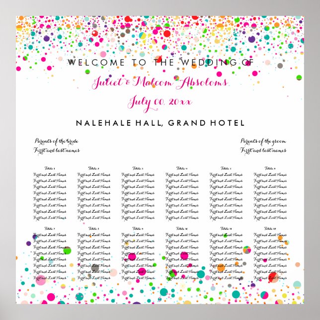 PixDezines dazzled rainbow/seating chart (Front)