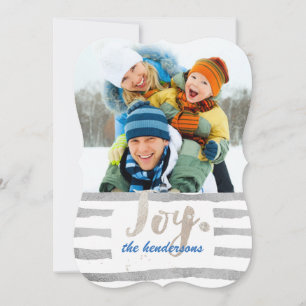 PixDezines dazzled silver stripes/holiday cards