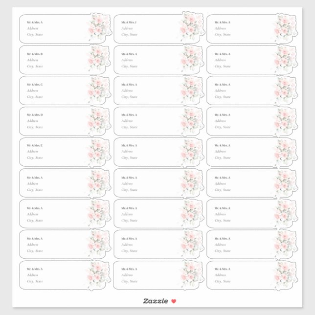 PixDezines Delicate Bloom Guest Address Label (Sheet)