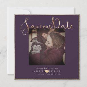 PixDezines DELICATE LOVE FAUX GOLD DIY COLOR Save The Date