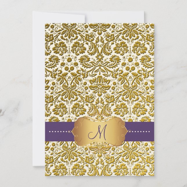 PixDezines desiree damask/DIY background Invitation (Front)