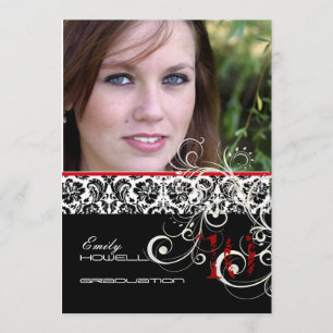 PixDezines DESIREE DAMASK/DIY GRADUATION Invitation