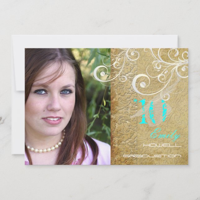 PixDezines Desiree Vintage Damask/2011 Graduation Invitation (Front)