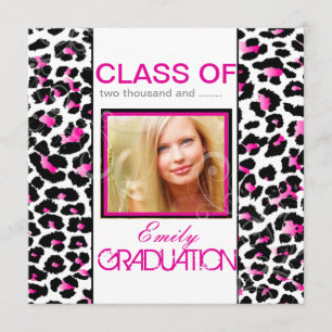 PixDezines diy 2012 graduation, cheetah Invitation