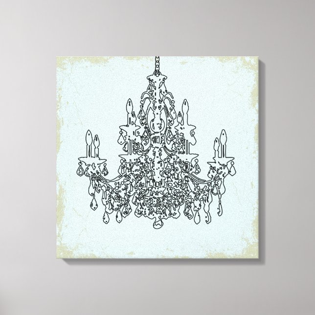 PixDezines DIY Background/Black Chandelier Canvas Print (Front)