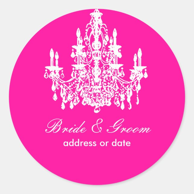 PixDezines diy background colour, chandelier Classic Round Sticker (Front)