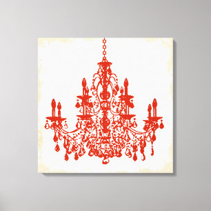 PixDezines diy background colour/crystal chandelie Canvas Print