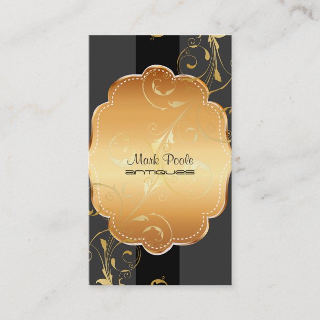 PixDezines diy background colour/filigree swirls Business Card (Front)