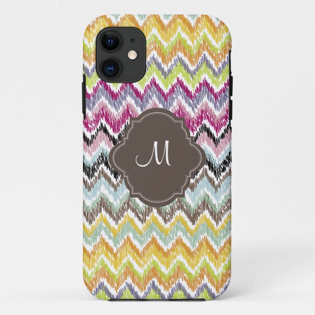 PixDezines diy background colour/ikat chevron Case-Mate iPhone Case (Back)